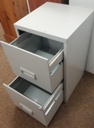 Grey Metal Two Drawer Filing Chest