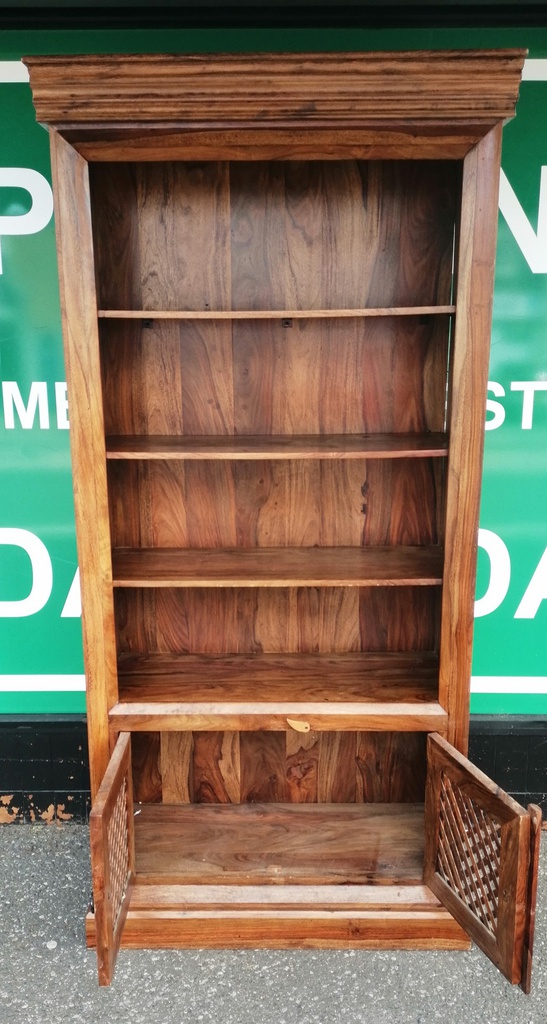 Quality Sheesham Cupboard Base Bookcase