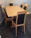 QUALITY  JOHN.E.COYLE  EXTENDING TABLE AND 6 CHAIRS