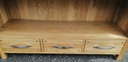 Lovely quality neat oak bookcase with drawers