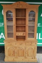 Part glazed pine dresser