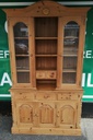 Part glazed pine dresser