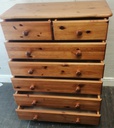 Classic seven drawer pine chest