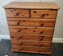 Classic seven drawer pine chest