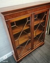 Lovely Repro Yew Glazed Display Unit / Bookcase