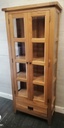 Quality Oak Glazed Display Unit /Bookcase
