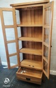 Quality Oak Glazed Display Unit /Bookcase