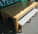 LOVELY LARGE BLOCK OAK DINING TABLE