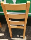 Quality set 4 x Oak Slat Back Dining Chairs