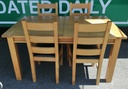 Quality set 4 x Oak Slat Back Dining Chairs