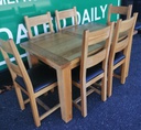 QUALITY OAK EXTENDING DINING TABLE