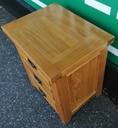 Oak Three Drawer Bedside Chest