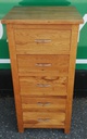 Oak Wellington Chest of Five Drawers