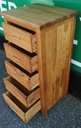 Oak Wellington Chest of Five Drawers