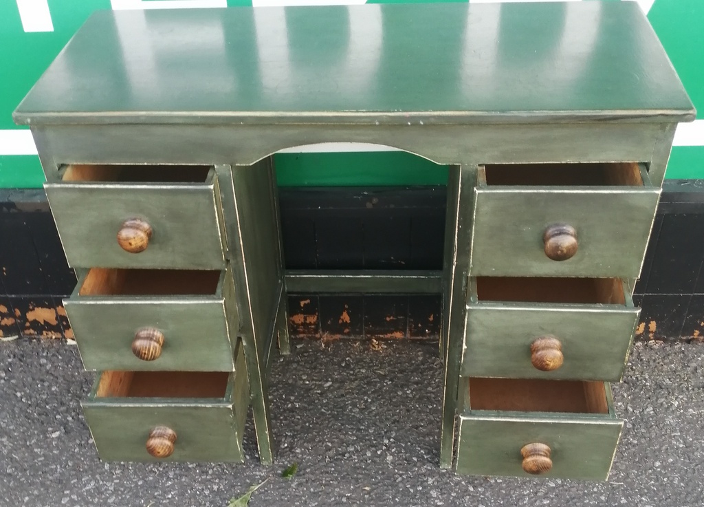 LOVELY KIDS SHABBY CHIC GREEN PAINTED DESK