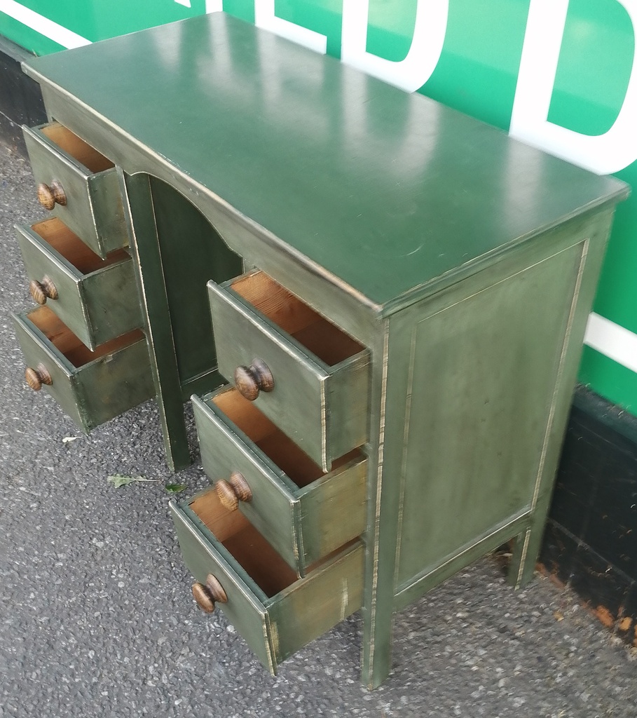 LOVELY KIDS SHABBY CHIC GREEN PAINTED DESK