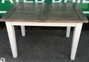 Rustic reclaimed wood extending dining table