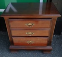Pair of large dark wood bedside chests