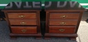 Pair of large dark wood bedside chests