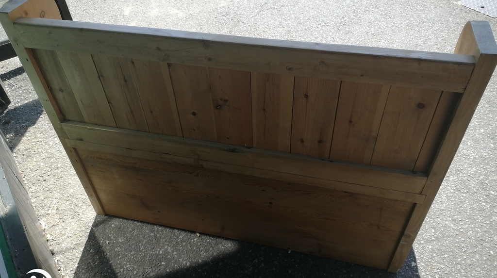 Lovely Rustic Pine Storage Bench