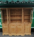 Quality large solid pine glazed display unit
