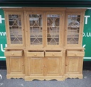 Quality large solid pine glazed display unit