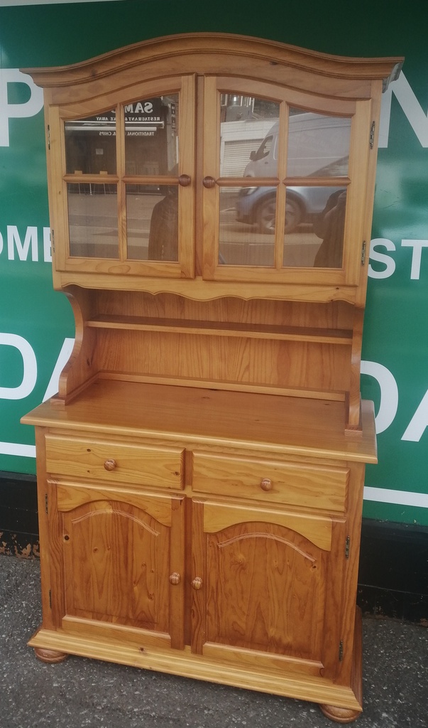 LOVELY NEAT PINE DISPLAY DRESSER