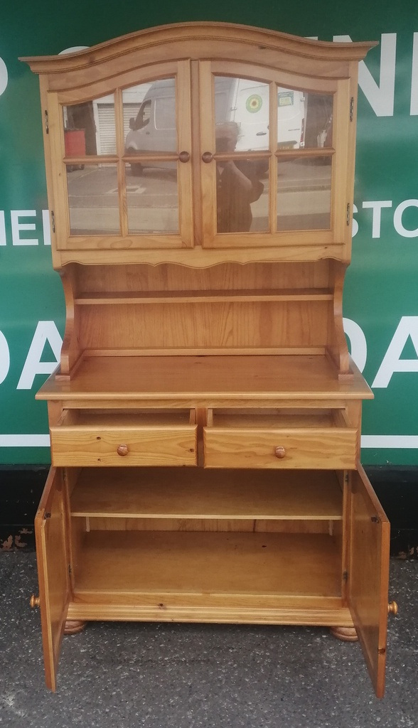 LOVELY NEAT PINE DISPLAY DRESSER