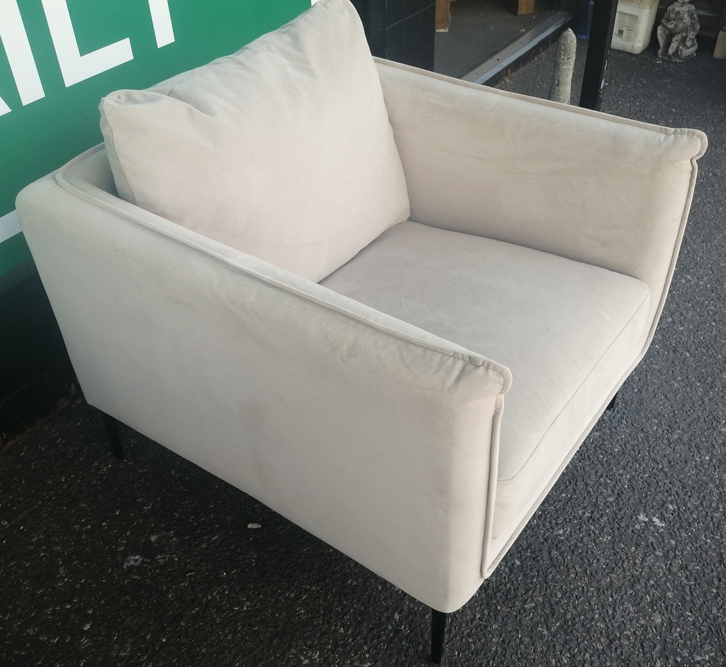 lovely modern designer cream armchairs