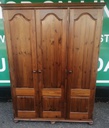 Triple  dark pine wardrobe