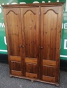 Triple  dark pine wardrobe