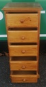 PINE FIVE DRAWER WELLINGTON CHEST