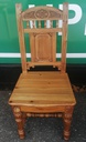 SET OF 6 RUSTIC PINE DINING CHAIRS