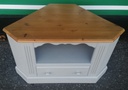 SOLID PINE GREY PAINTED CORNER TV UNIT