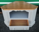 SOLID PINE GREY PAINTED CORNER TV UNIT