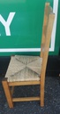 4 X RUSH SEATED LADDER BACK DINING CHAIRS