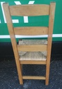4 X RUSH SEATED LADDER BACK DINING CHAIRS