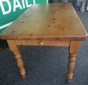 5ft SOLID PINE DINING TABLE WITH DRAWER
