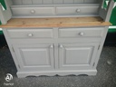 SOLID PINE SHABBY CHIC GREY PAINTED DRESSER UNIT