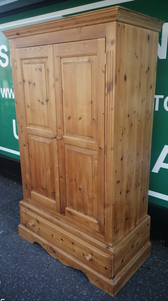 SOLID PINE WARDROBE WITH DRAWER