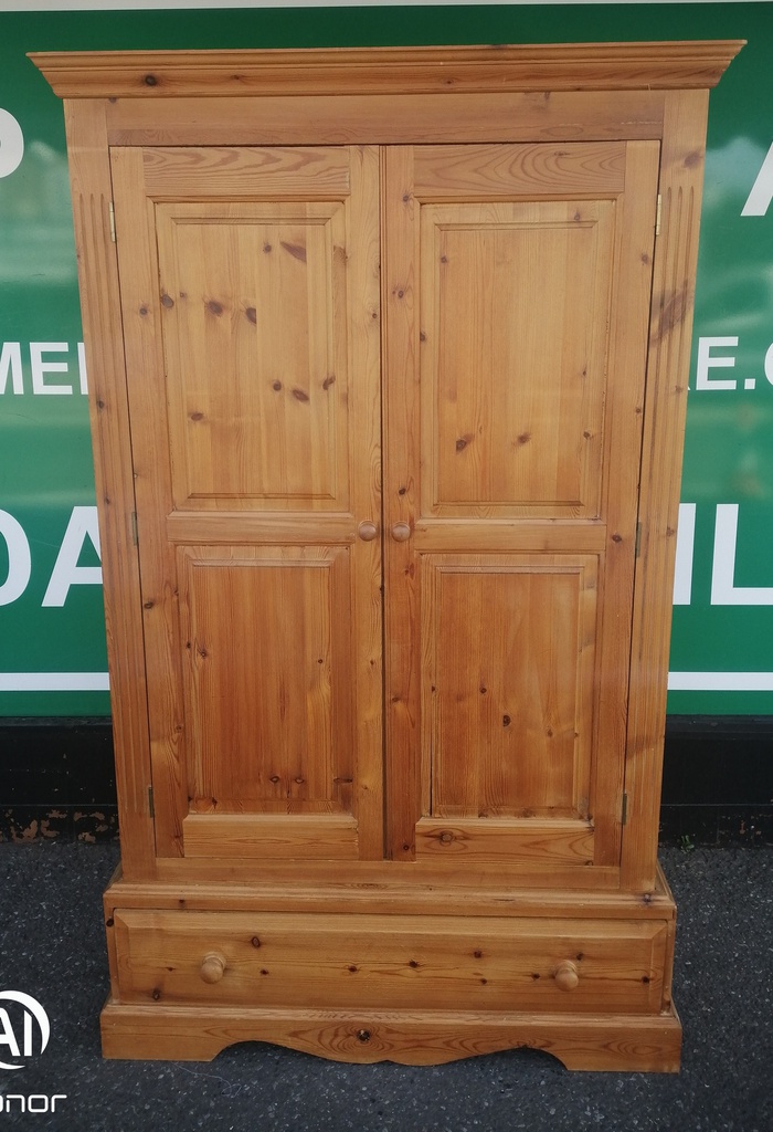 SOLID PINE WARDROBE WITH DRAWER