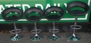 Black adjustable bar stools