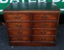 Repro Mahogany Four Drawer Filing Cabinet