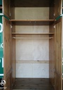 PINE TOP BOX DOUBLE WARDROBE WITH DRAWERS