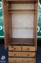 PINE TOP BOX DOUBLE WARDROBE WITH DRAWERS