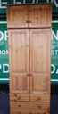 PINE TOP BOX DOUBLE WARDROBE WITH DRAWERS