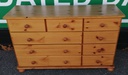Pine 9 drawer merchant style chest