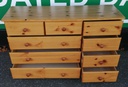Pine 9 drawer merchant style chest