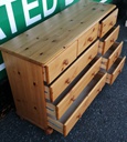 Pine 9 drawer merchant style chest