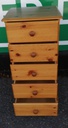 Five drawer pine wellington chest